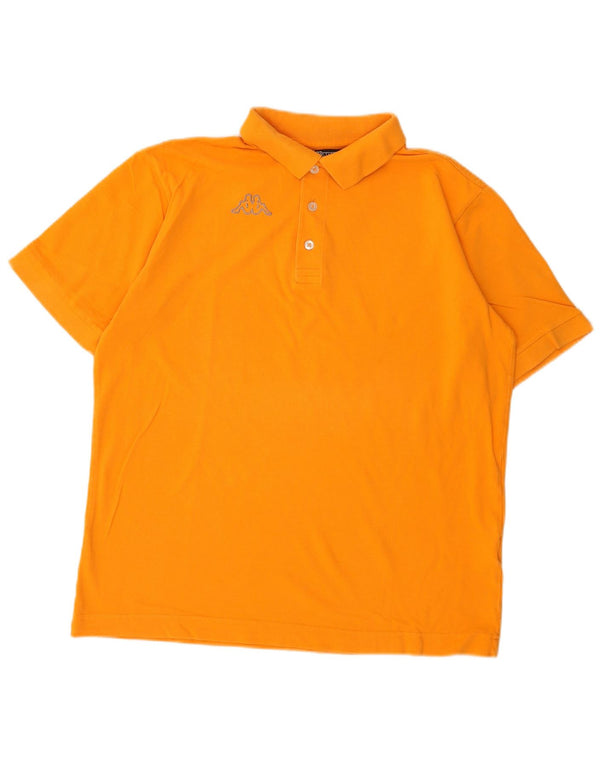 Polo Uomo Kappa Large Arancione In Cotone