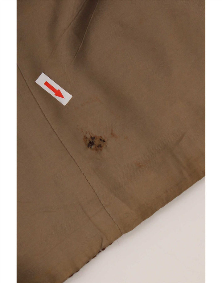 Giacca blazer vintage da uomo a 2 bottoni UK 38 a spina di pesce marrone medio