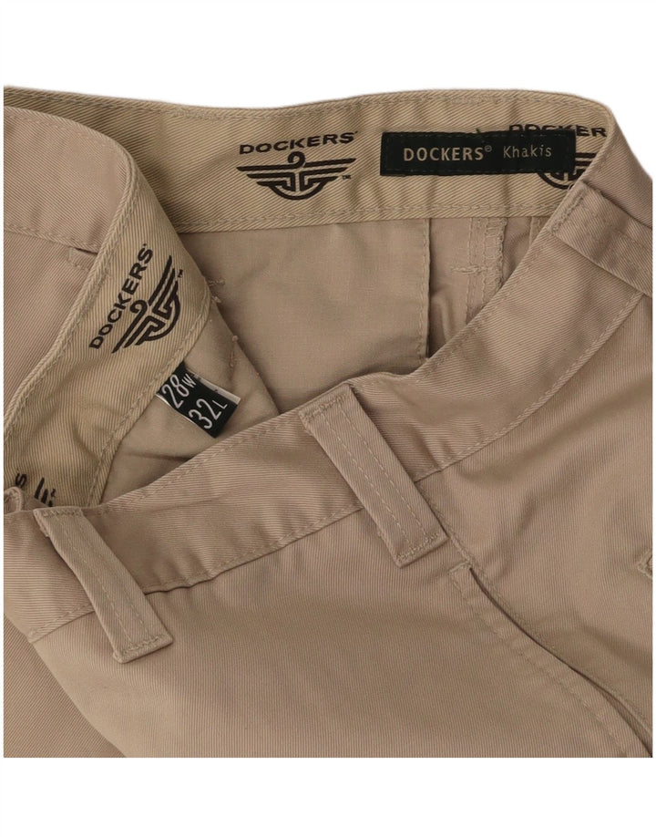 DOCKERS Pantaloni chino dritti kaki da uomo W28 L29 Beige