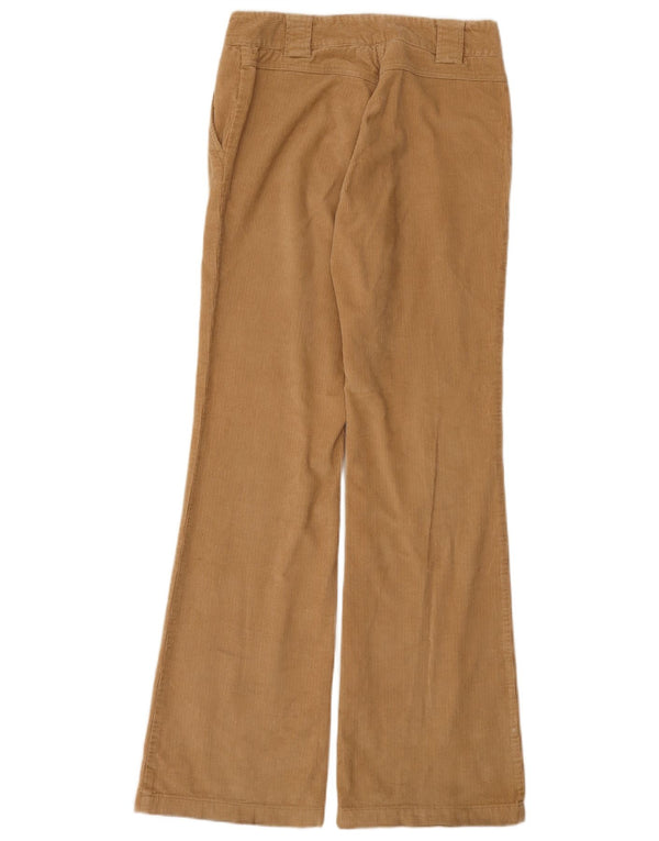 Pantaloni Max Mara da donna in velluto a coste svasati da weekend UK 8 piccoli W28 L33 Beige