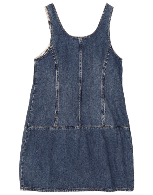Abito salopette in denim da donna Fat Face UK 12 Blu medio