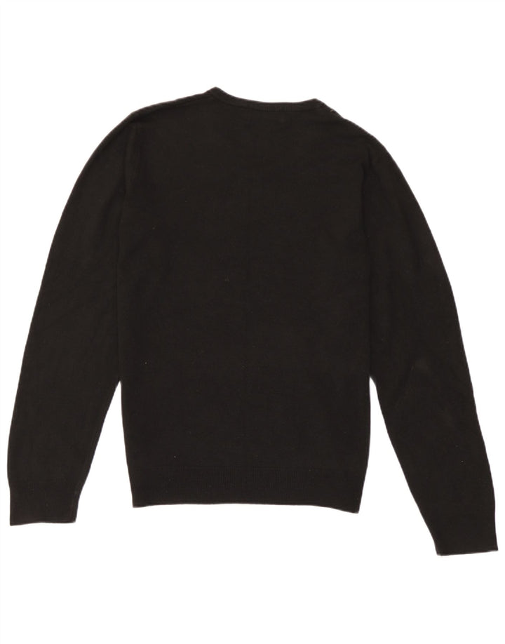 Maglione da uomo con scollo a V blu Harbour Marks & Spencer piccolo acrilico nero