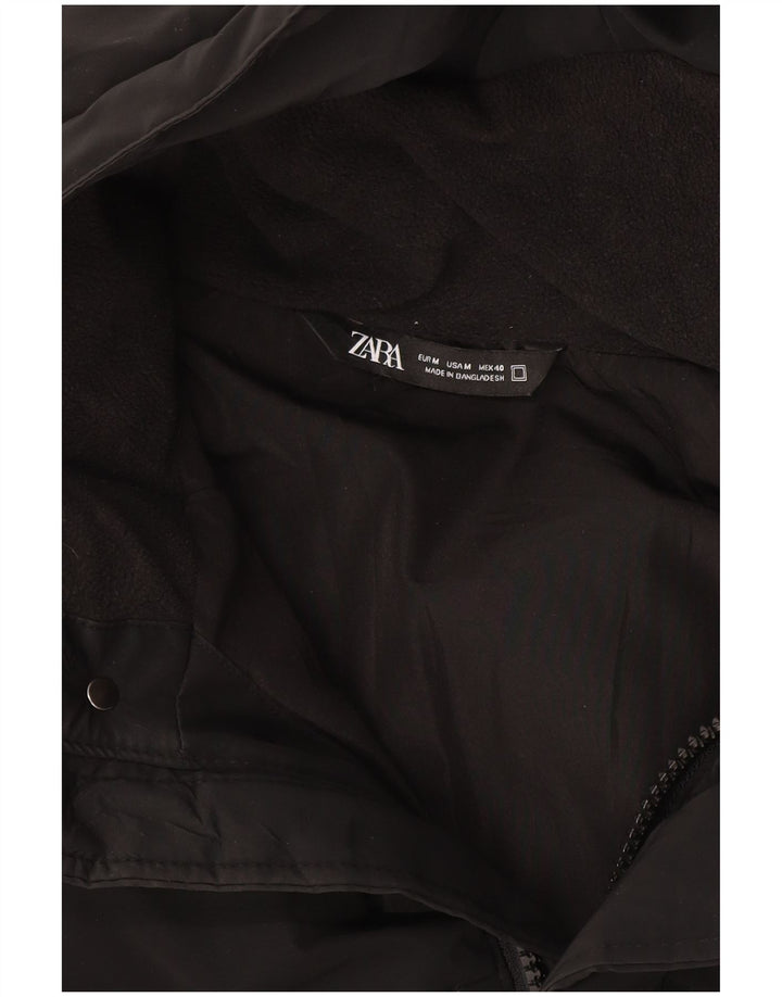 Cappotto imbottito con cappuccio da uomo Zara UK 38 medio nero