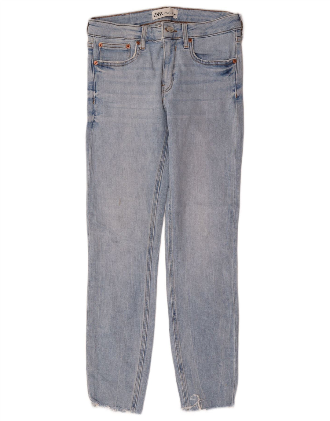 Jeans slim da donna Zara EU 38 Small W28 L27 Cotone blu
