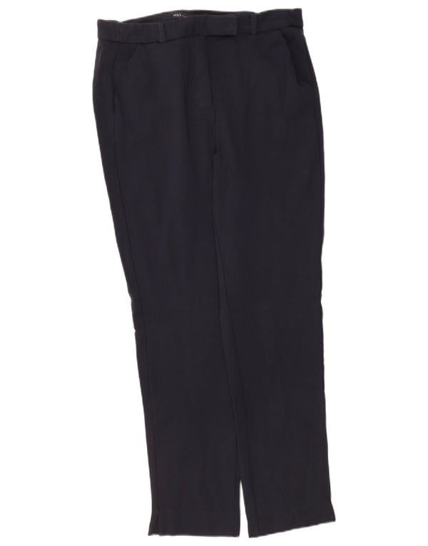 Pantaloni casual da donna Marks & Spencer UK 12 medi W30 L28 Blu navy
