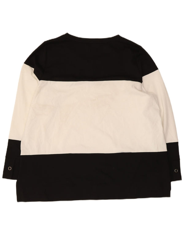 Marks & Spencer Top autografo da donna a maniche lunghe UK 22 3XL Nero