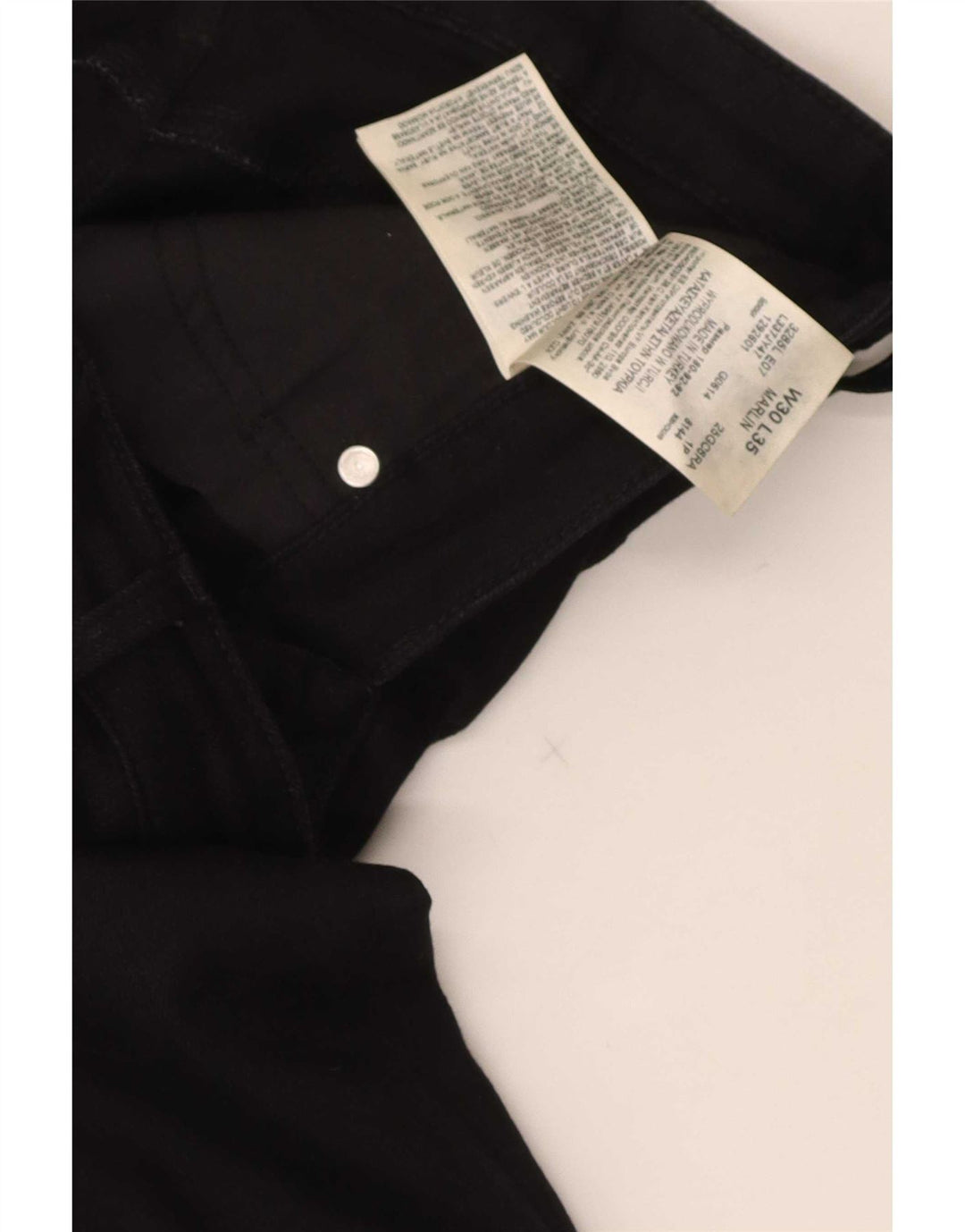 Jeans dritti slim Marlin da donna Lee W30 L35 cotone nero