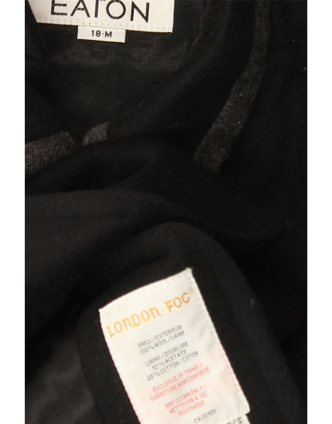 Soprabito da donna LONDON FOG US 18 2XL Lana nera