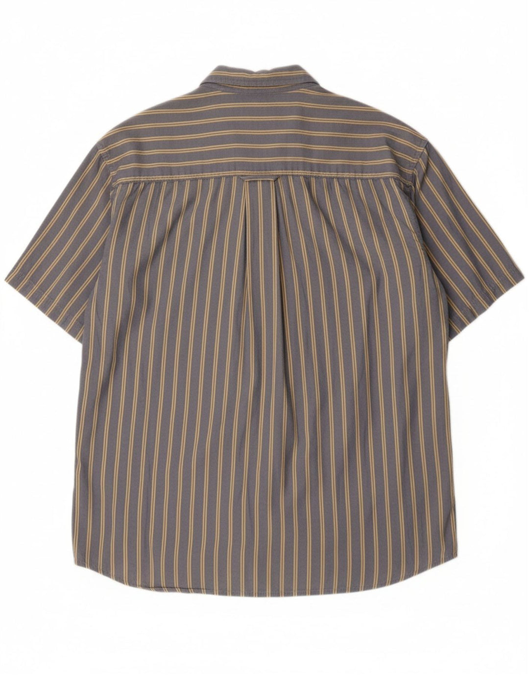 EDDIE BAUER Mens Short Sleeve Shirt Large Blue Pinstripe Cotton Vintage Eddie Bauer and Second-Hand Eddie Bauer from Messina Hembry 