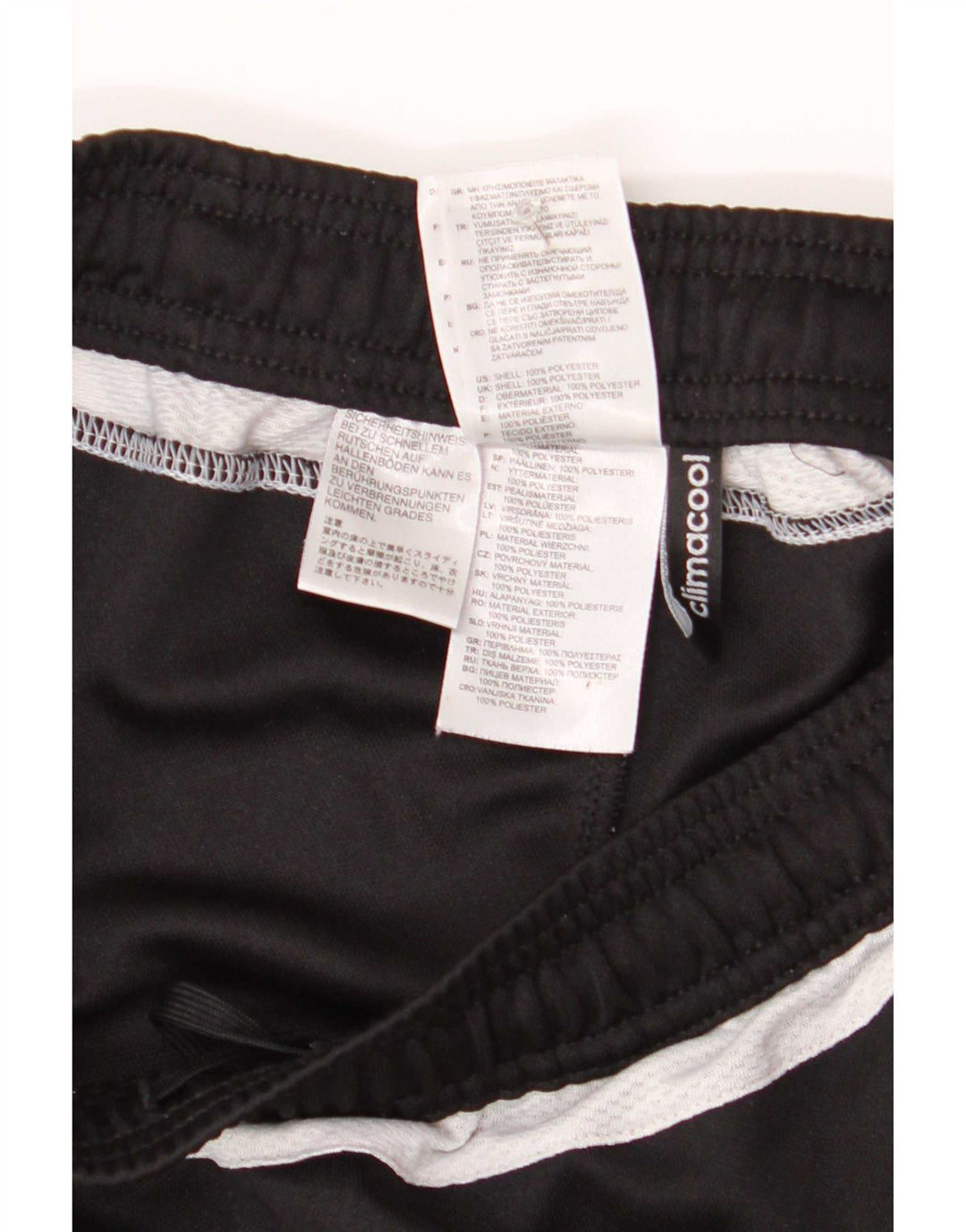 Pantaloni da tuta Adidas Climacool da uomo piccoli in poliestere color block nero