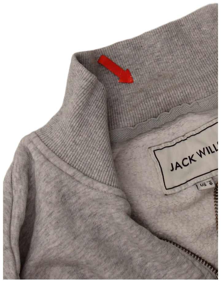 Felpa oversize corta da donna Jack Wills UK 10 piccola grigia