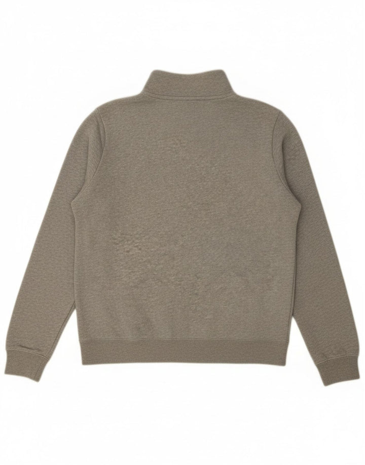 Felpa da donna oversize con collo e zip Nike, maglione, UK 10, piccola, grigia chiazzata