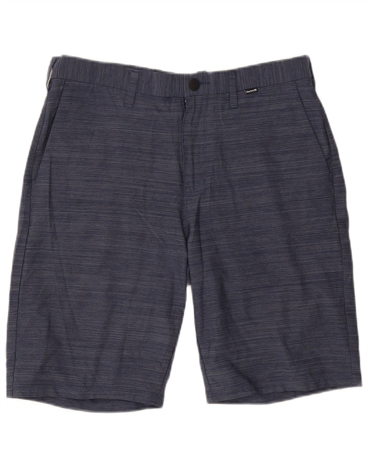 Pantaloncini chino da uomo Hurley W32 poliestere gessato medio blu navy