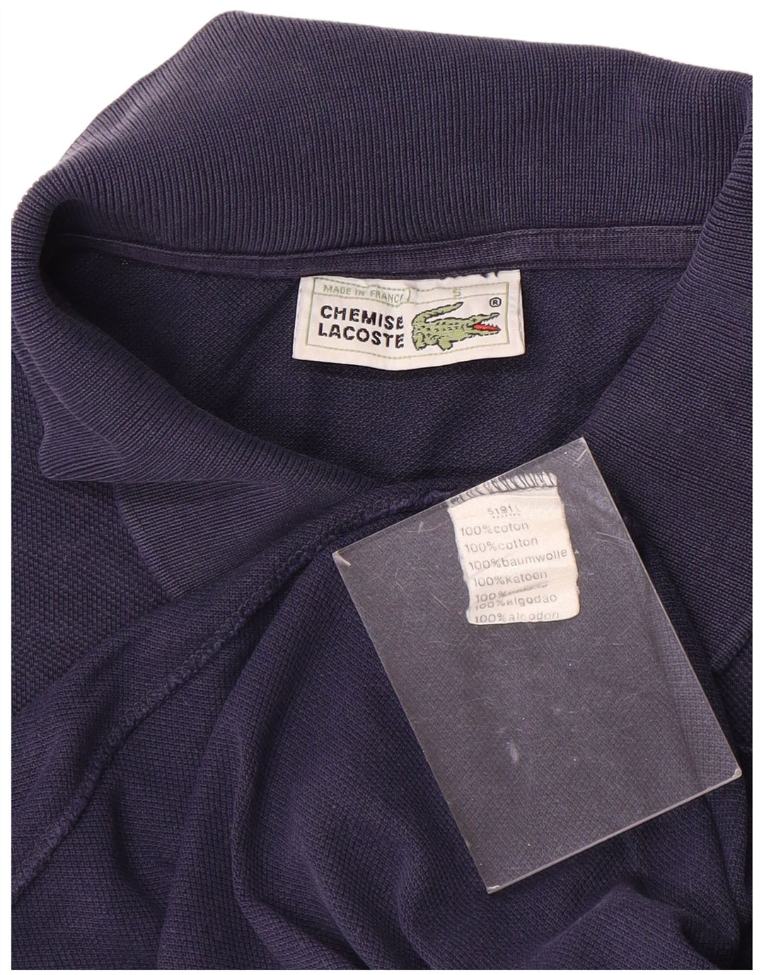 Polo da uomo LACOSTE taglia 5 grande in cotone blu navy