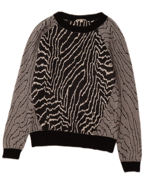 Felpa da donna con motivo astratto Reiss UK 6 XS viscosa nera