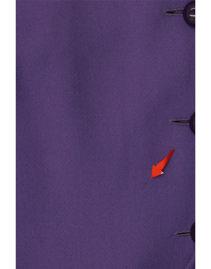 Giacca blazer da donna a 4 bottoni VINTAGE UK 16 grande viola