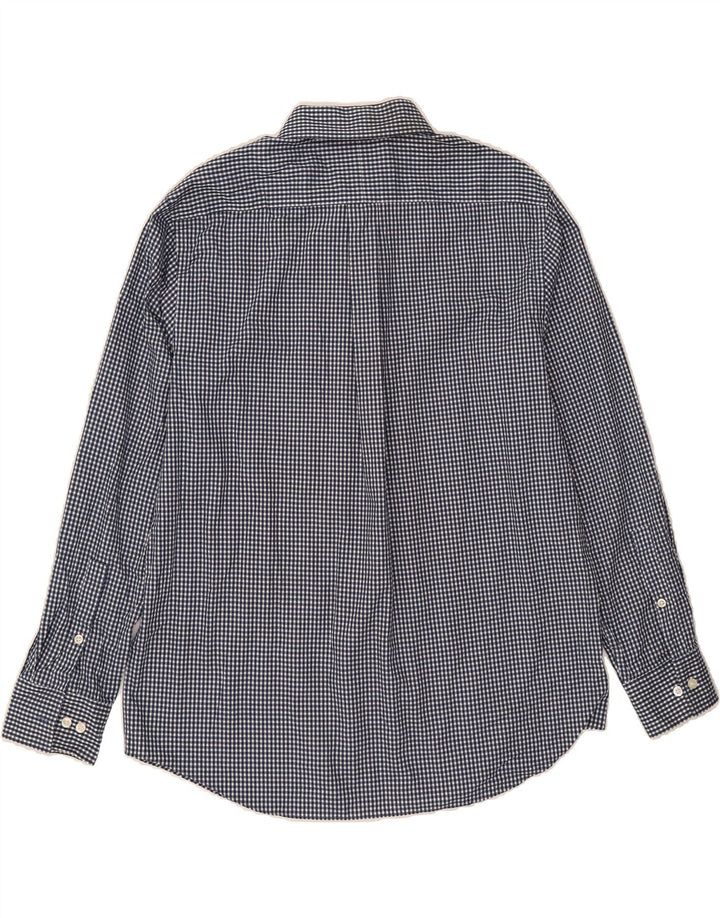 MICHAEL KORS Mens Shirt Size 17 XL Navy Blue Gingham Cotton Vintage Michael Kors and Second-Hand Michael Kors from Messina Hembry 