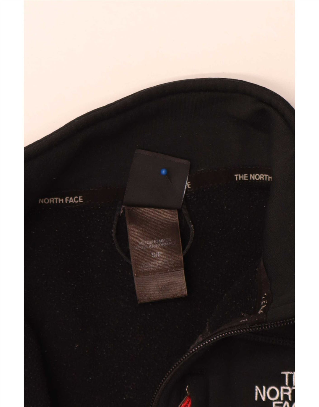 Felpa da uomo con collo con zip The North Face, piccola, in poliestere nero