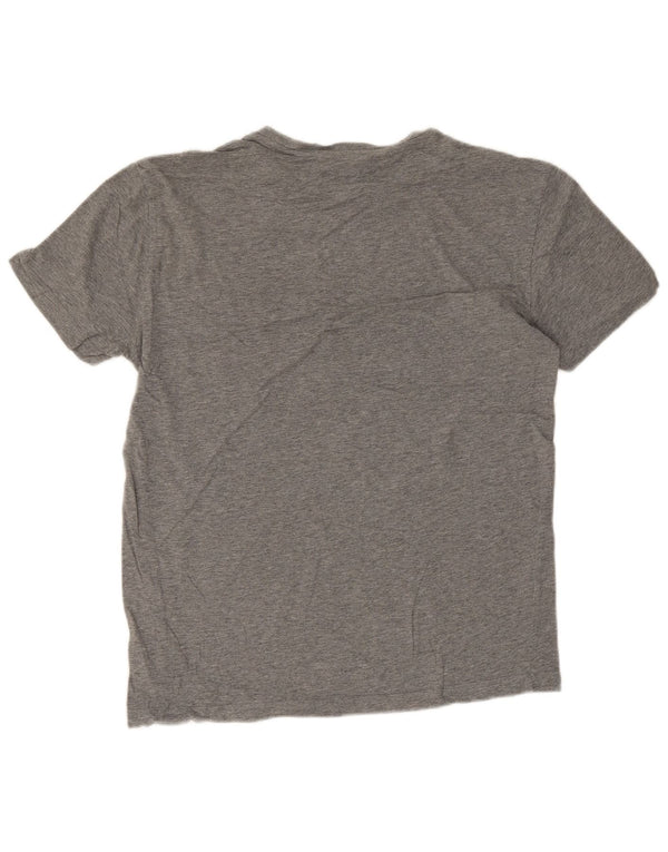 T-shirt grafica da uomo Emporio Armani Top grande in cotone chiazzato grigio