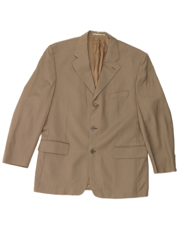 Giacca blazer da uomo a 3 bottoni Pierre Cardin UK 40 grande beige