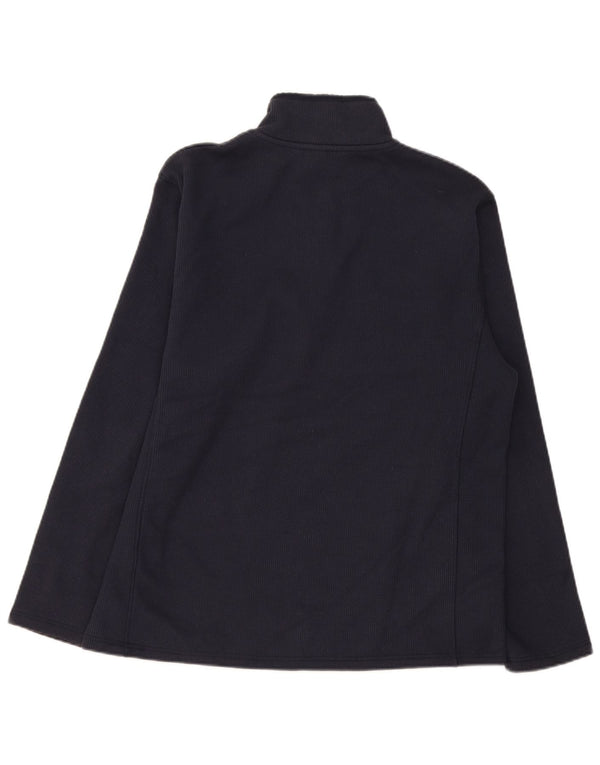 Mountain Warehouse Top da uomo con zip e collo in tuta sportiva grande blu navy