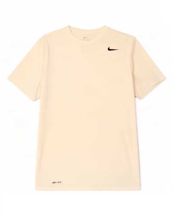 Nike Mens Dri Fit T-Shirt Top Medium White Polyester
