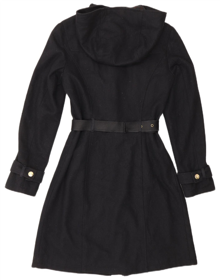 Montgomery con cappuccio da donna CARACTERE UK 10 piccolo in lana blu navy