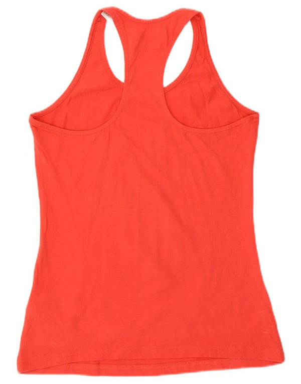 Canotta grafica da donna Adidas UK 8/10 piccola in cotone rosso