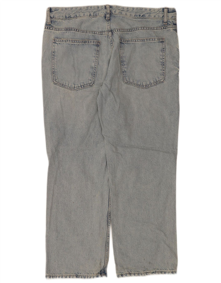 Jeans dritti da donna ZARA EU 40 medio W30 L28 cotone blu
