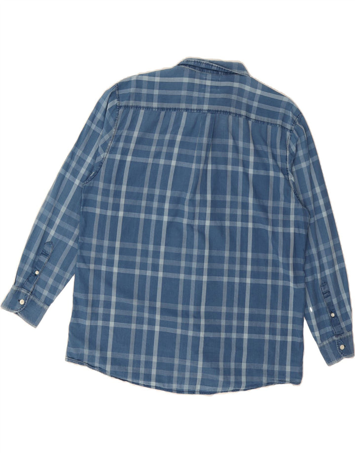 WRANGLER Mens Regular Fit Shirt XL Blue Check Cotton Vintage Wrangler and Second-Hand Wrangler from Messina Hembry 