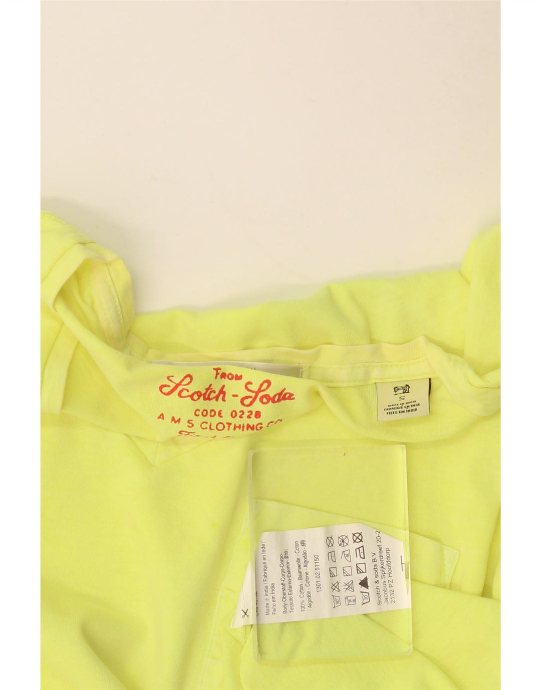 SCOTCH & SODA T-shirt da uomo Top piccola in cotone giallo