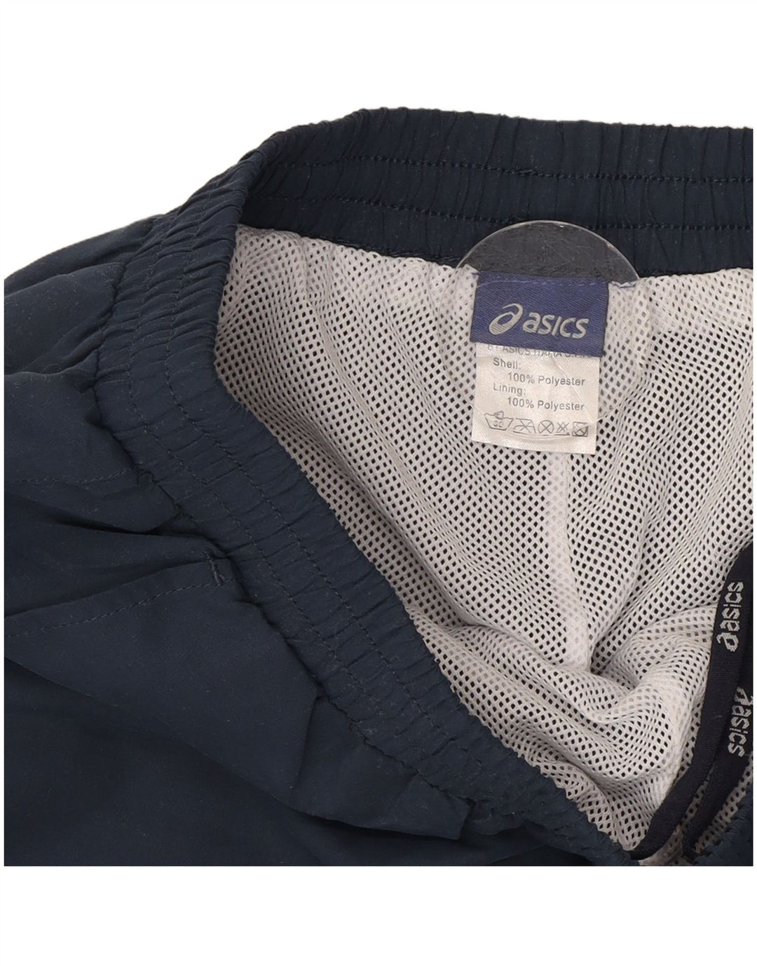 Pantaloni della tuta da ragazzo Asics 11-12 anni in poliestere blu navy