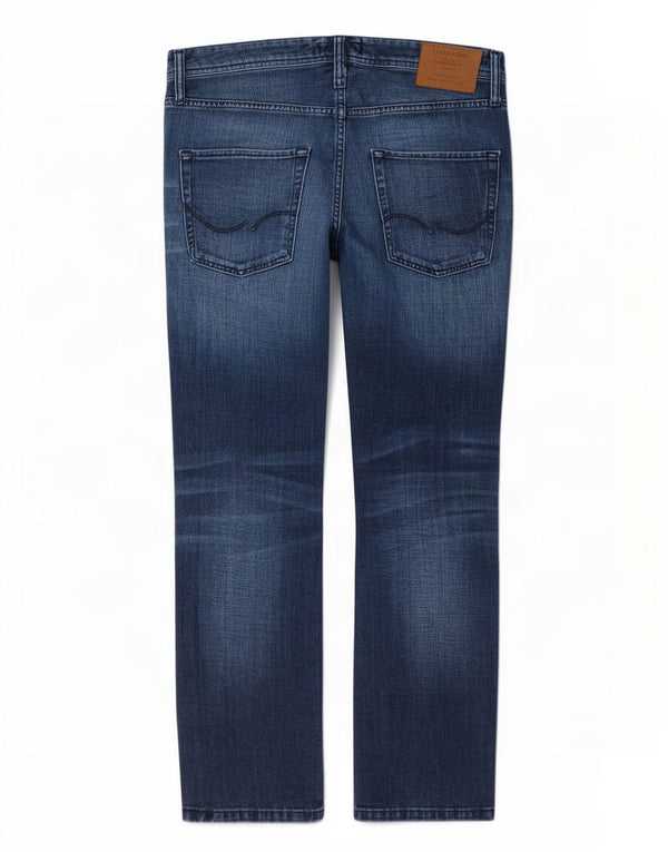 Jeans dritti vestibilità regolare Clark da uomo Jack & Jones W32 L30 cotone blu