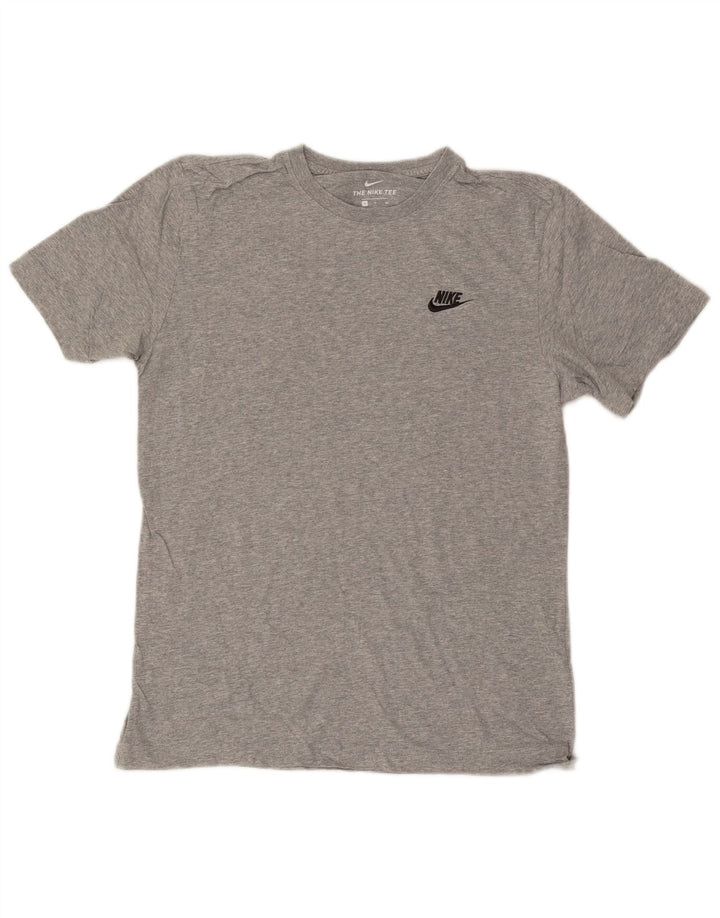 T-shirt Nike da uomo Top Small in cotone chiazzato grigio