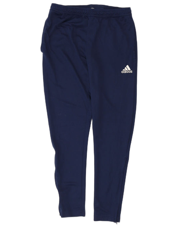Pantaloni da tuta da uomo Adidas Large in poliestere blu navy