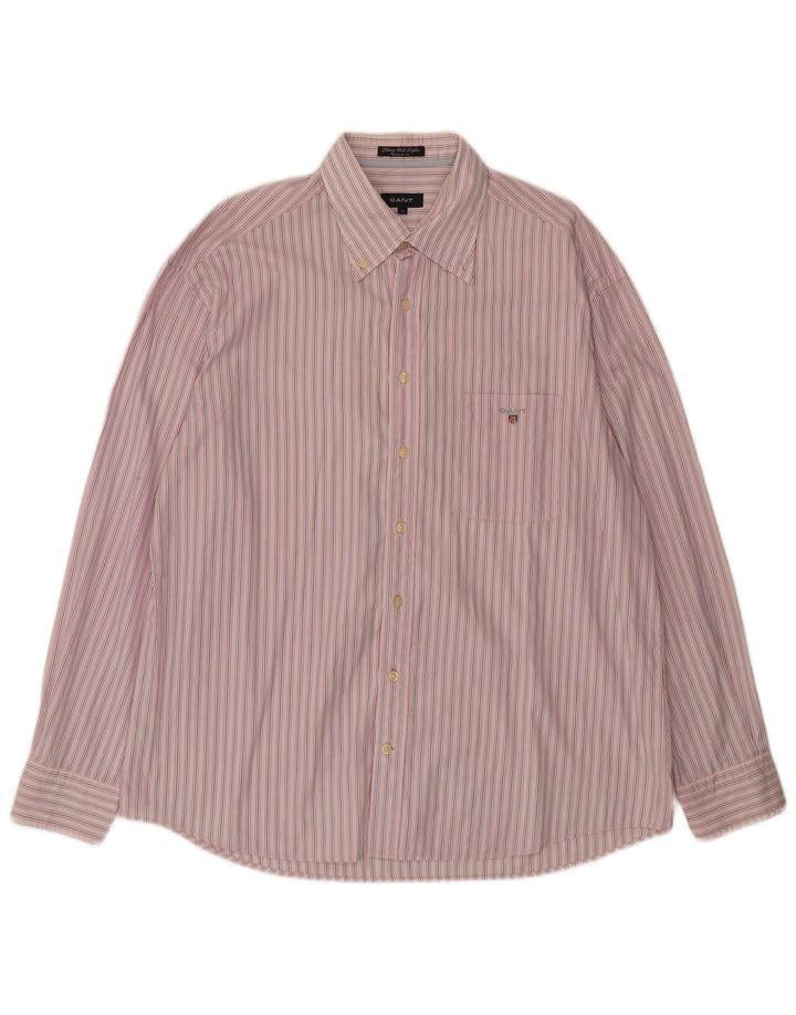 GANT Mens Regular Fit Shirt XL Pink Striped Cotton