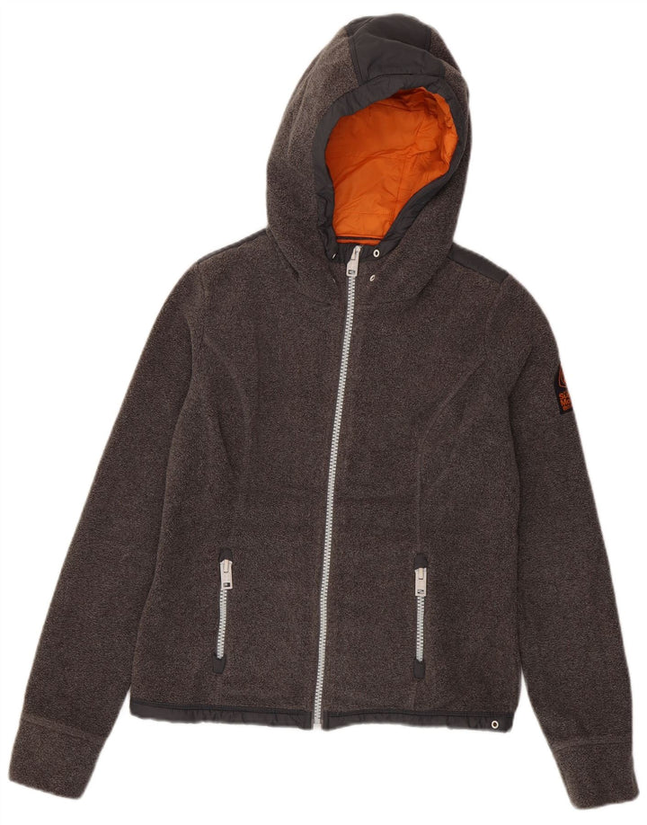 Giacca in pile da escursionismo con cappuccio da donna SUPERDRY UK 10 Small Poliestere grigio