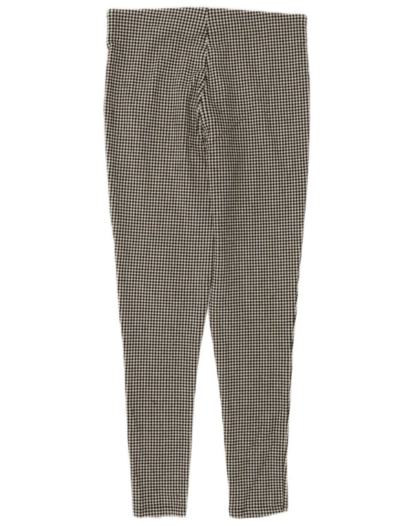 Pantaloni skinny casual da donna Zara medi W28 L26 viscosa pied de poule nera