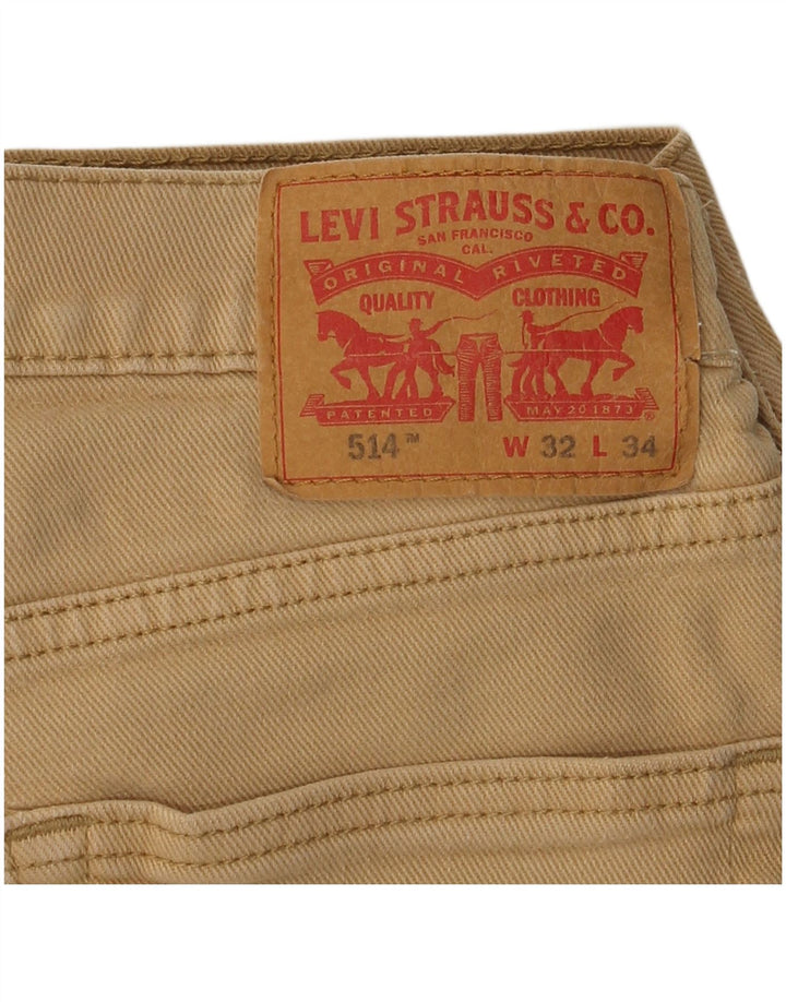 LEVI'S Pantaloni casual dritti da uomo 514 W32 L31 Cotone beige