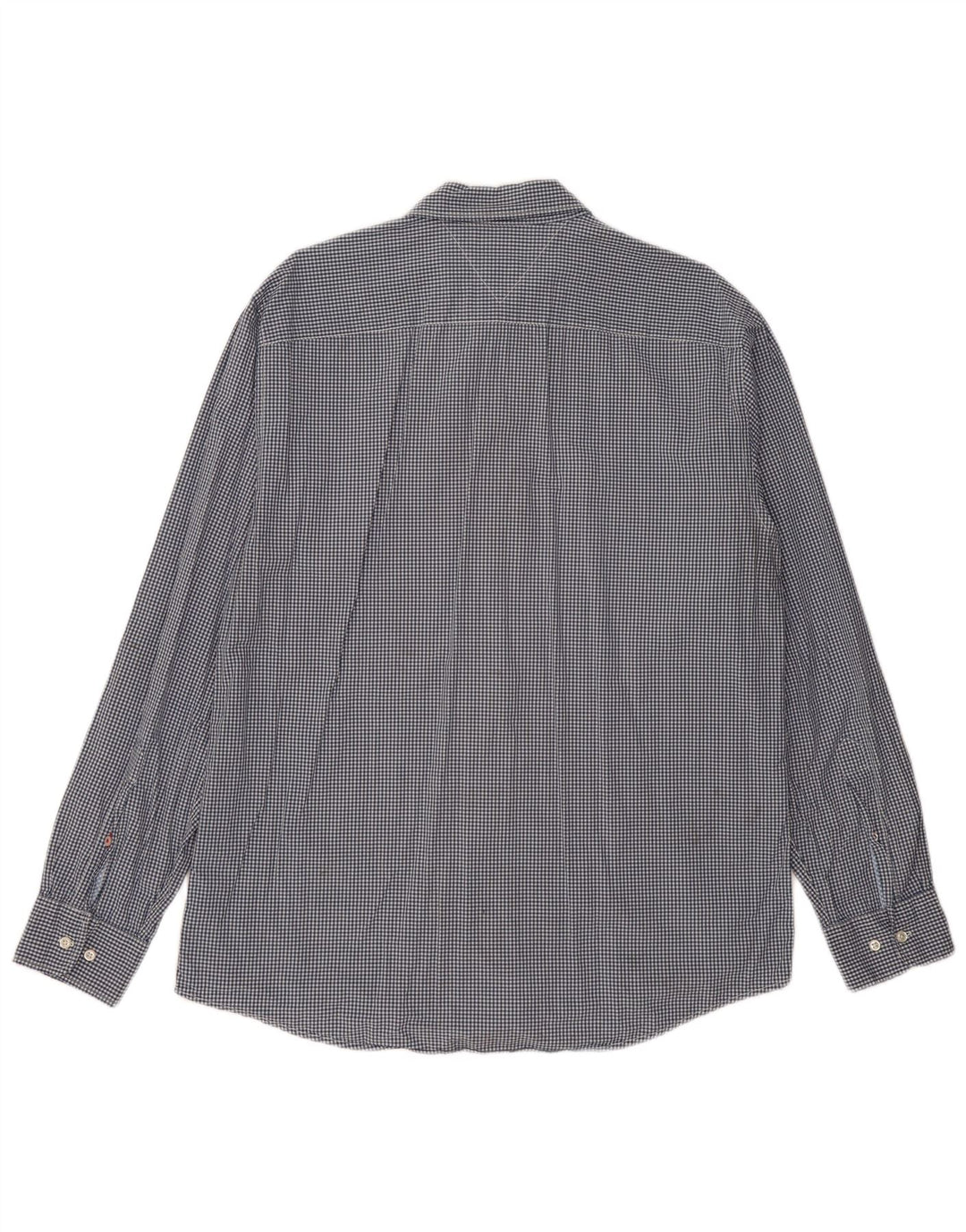 TOMMY HILFIGER Camicia da uomo vestibilità regolare XL a quadretti blu navy
