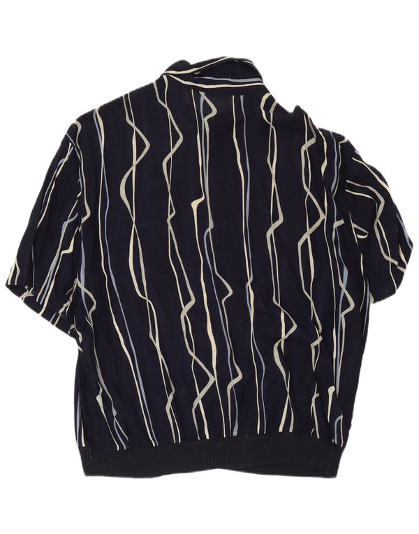 Camicia a maniche corte da uomo Tilmas a righe grandi blu navy