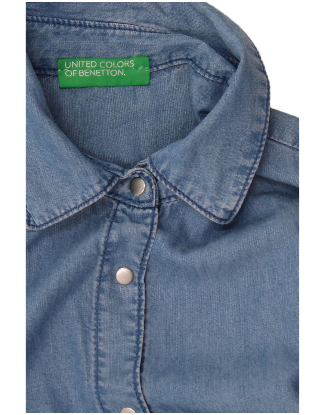 Camicia a maniche corte da donna BENETTON UK 14 Blu medio