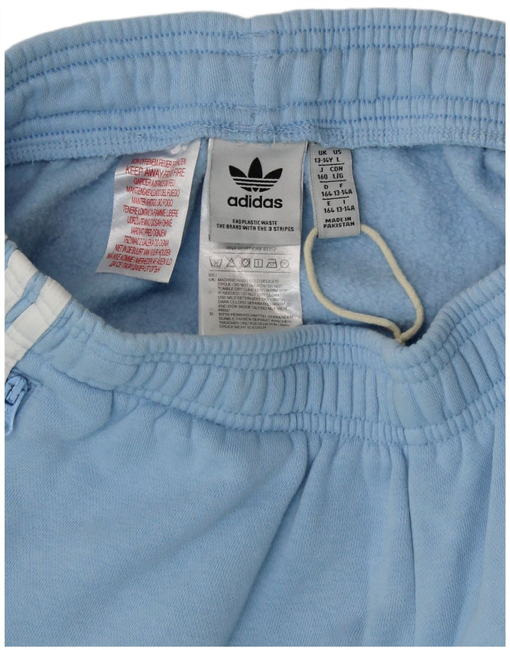 ADIDAS Boys Sport Shorts 13-14 Years  Blue Cotton
