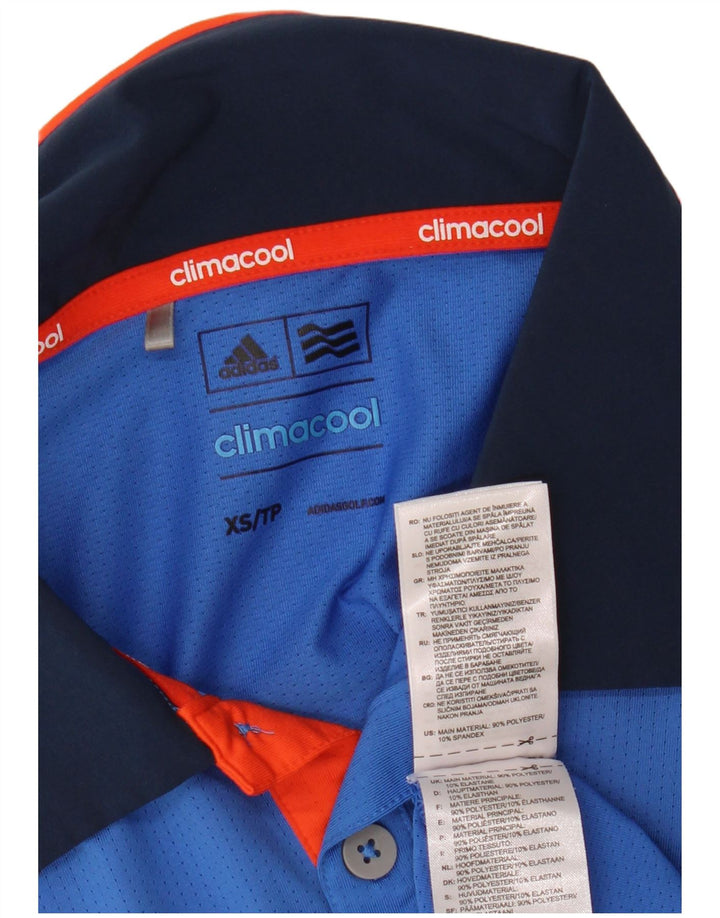 Polo ADIDAS Climacool da uomo XS blu poliestere