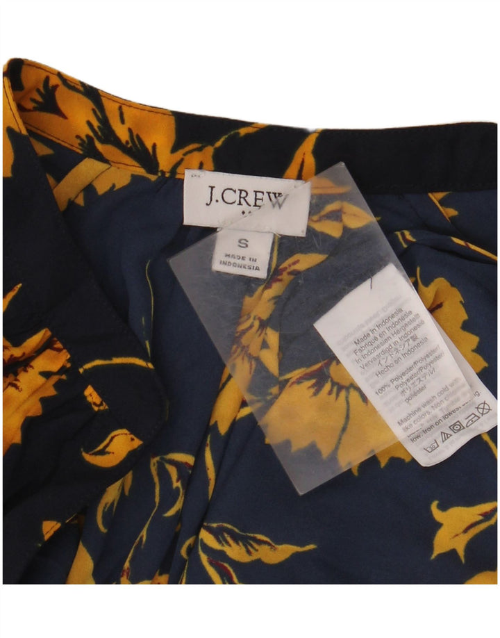 J. CREW Camicetta oversize da donna UK 10 Small Blu Navy floreale