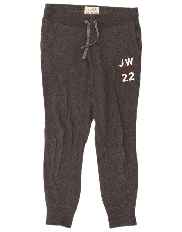 Pantaloni da tuta con grafica da donna Jack Wills Joggers UK 12 Grigio medio