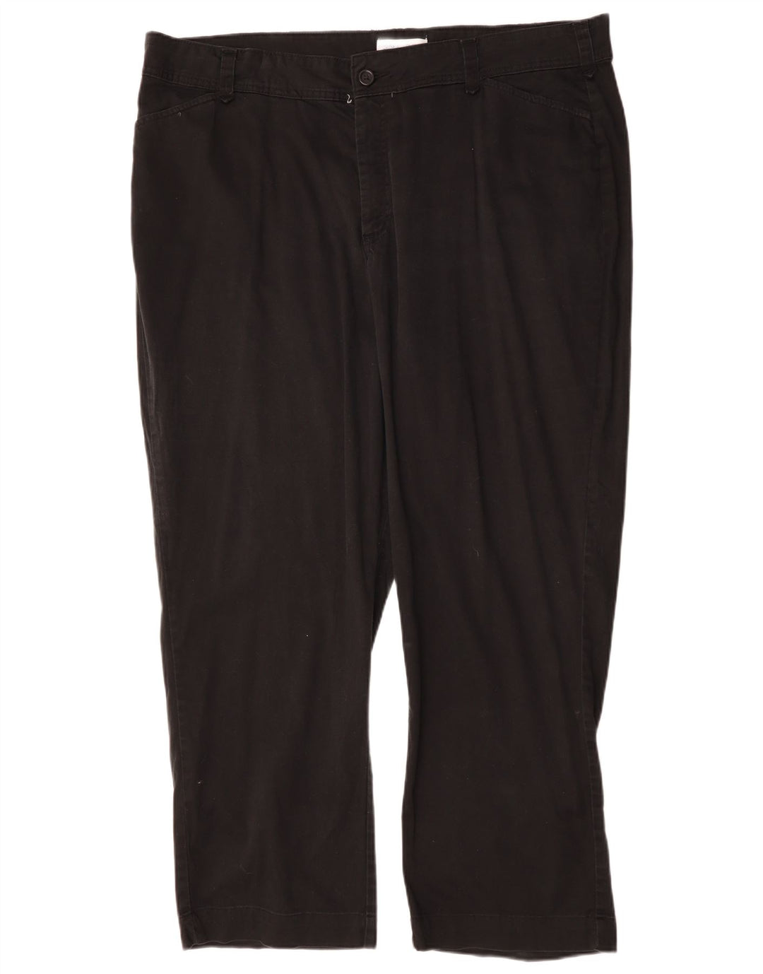 Pantaloni casual dritti da donna Lee US 24 4XL W48 L30 Cotone nero