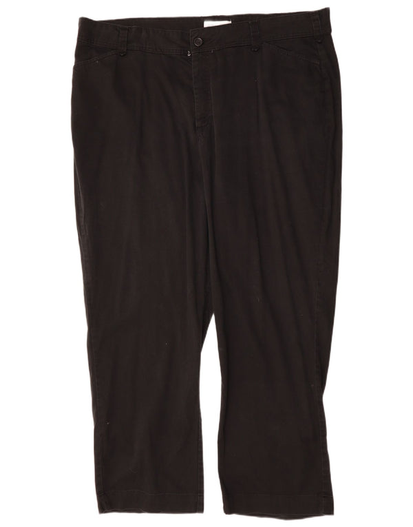 Pantaloni casual dritti da donna Lee US 24 4XL W48 L30 Cotone nero