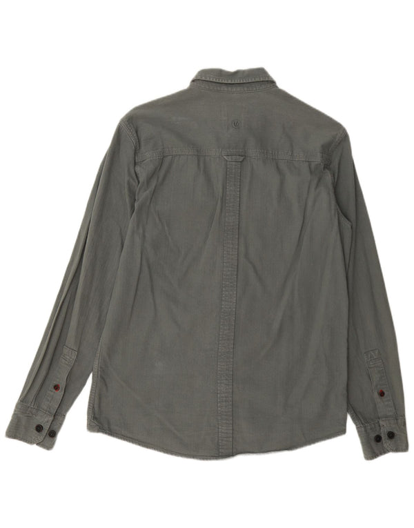 Camicia da uomo Fat Face piccola in cotone grigio