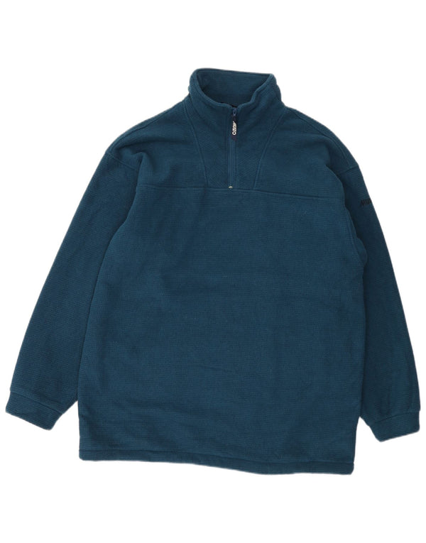 Musto Maglione in pile da uomo con zip sul collo, grande poliestere blu